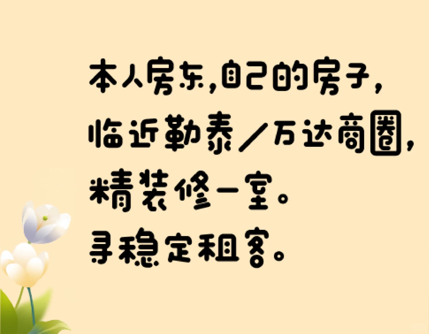 个人房东|勒泰对面|精装一室