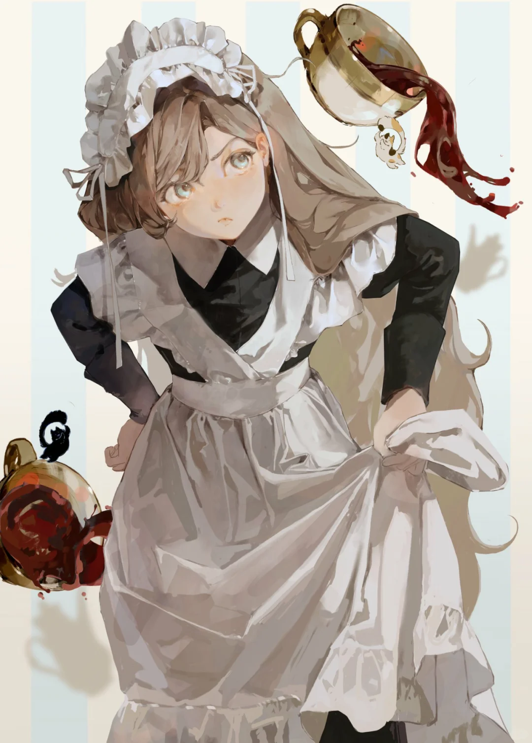画师moaomao_mo，慵懒又唯美的少女