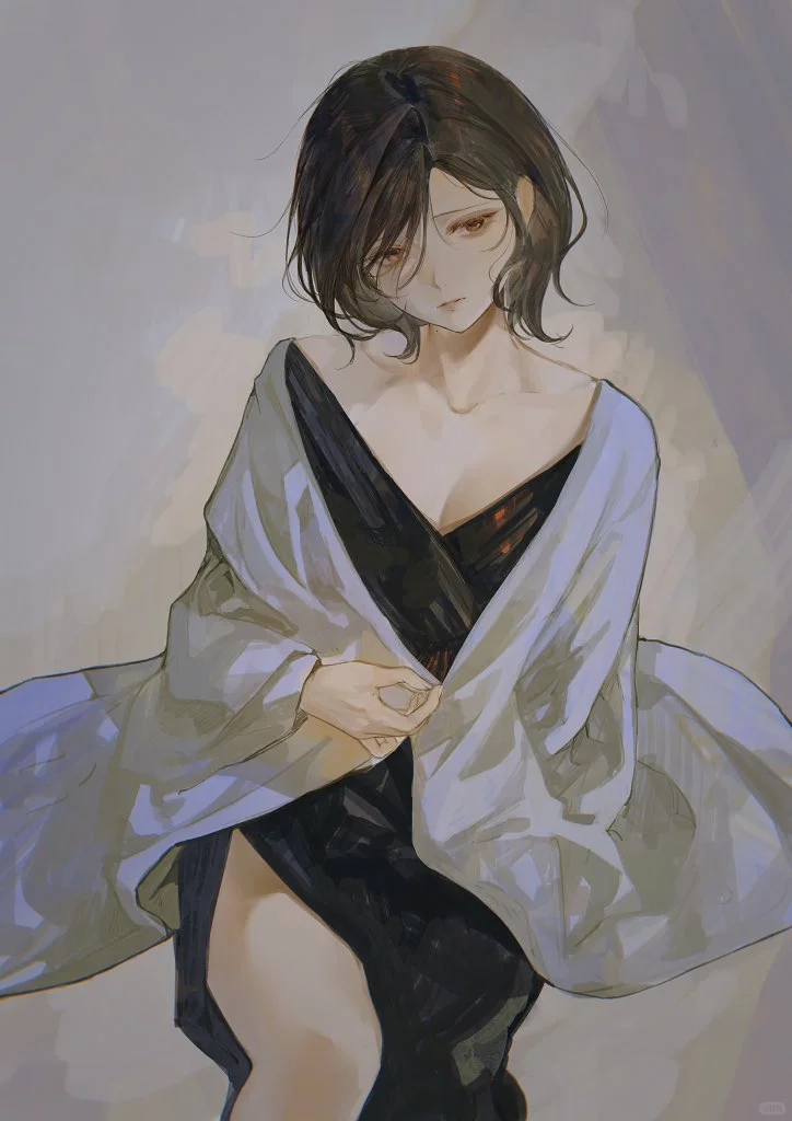 画师moaomao_mo，慵懒又唯美的少女