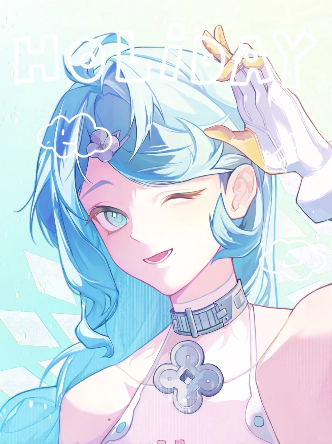 薄荷色美少女