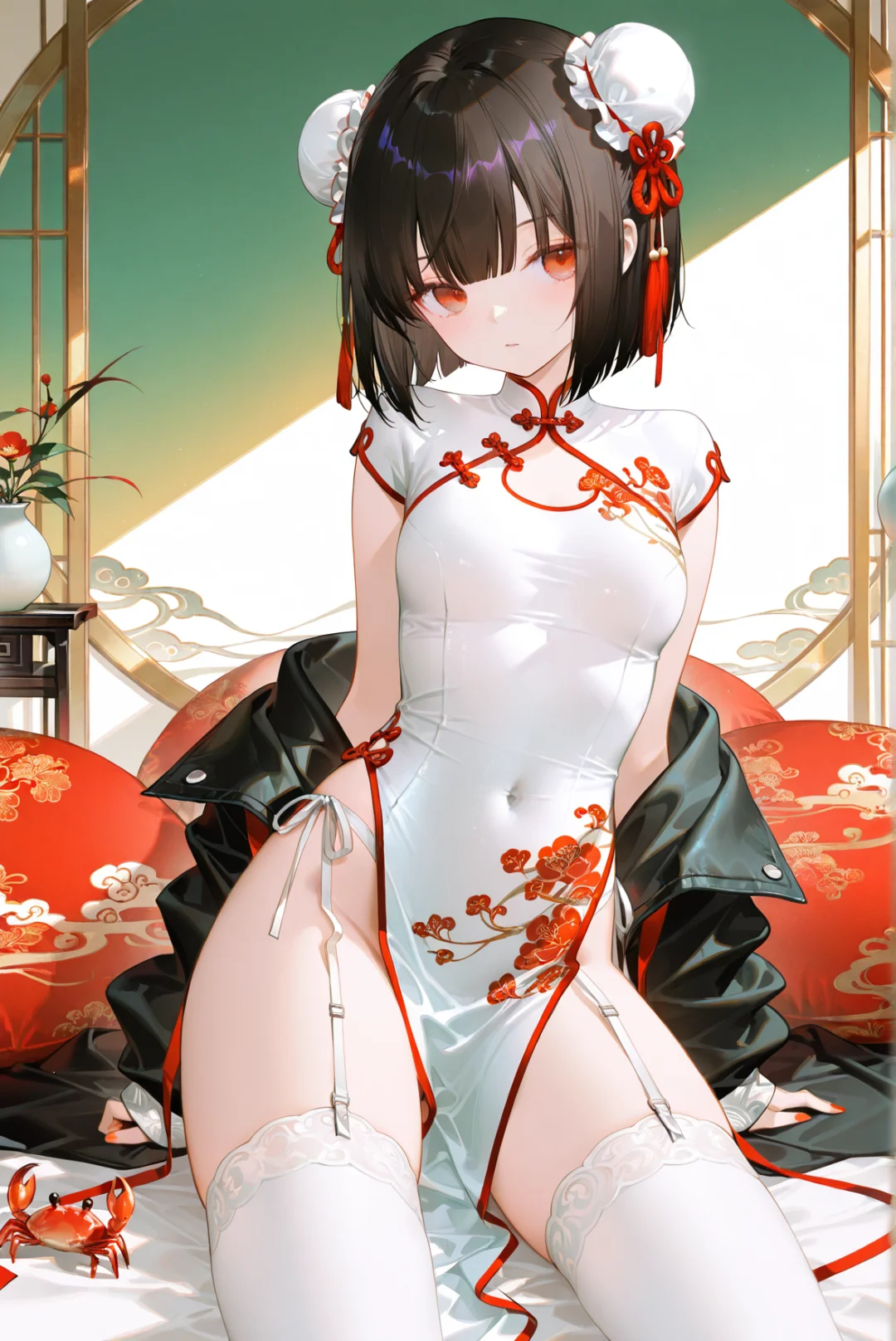 萝莉 白丝 旗袍（抱一下）