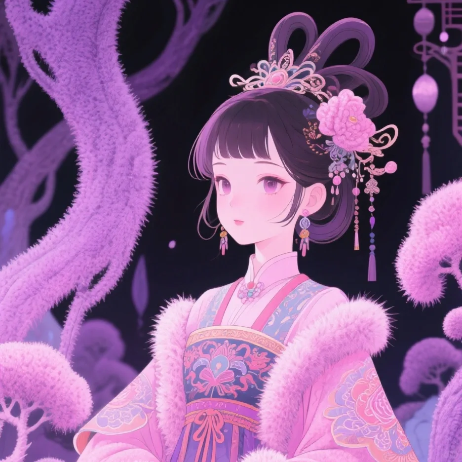 粉色的女生头像，好美～