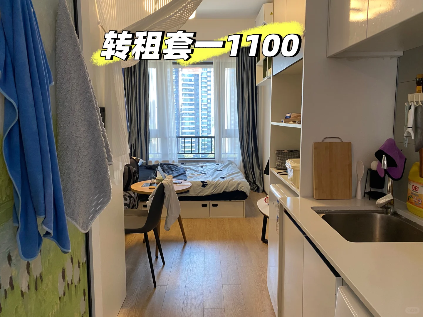 个人原因转租一房一厅1100，还有4个月租期！