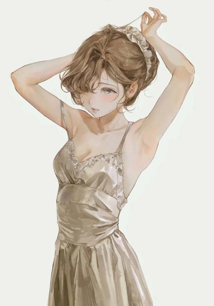 画师moaomao_mo，慵懒又唯美的少女