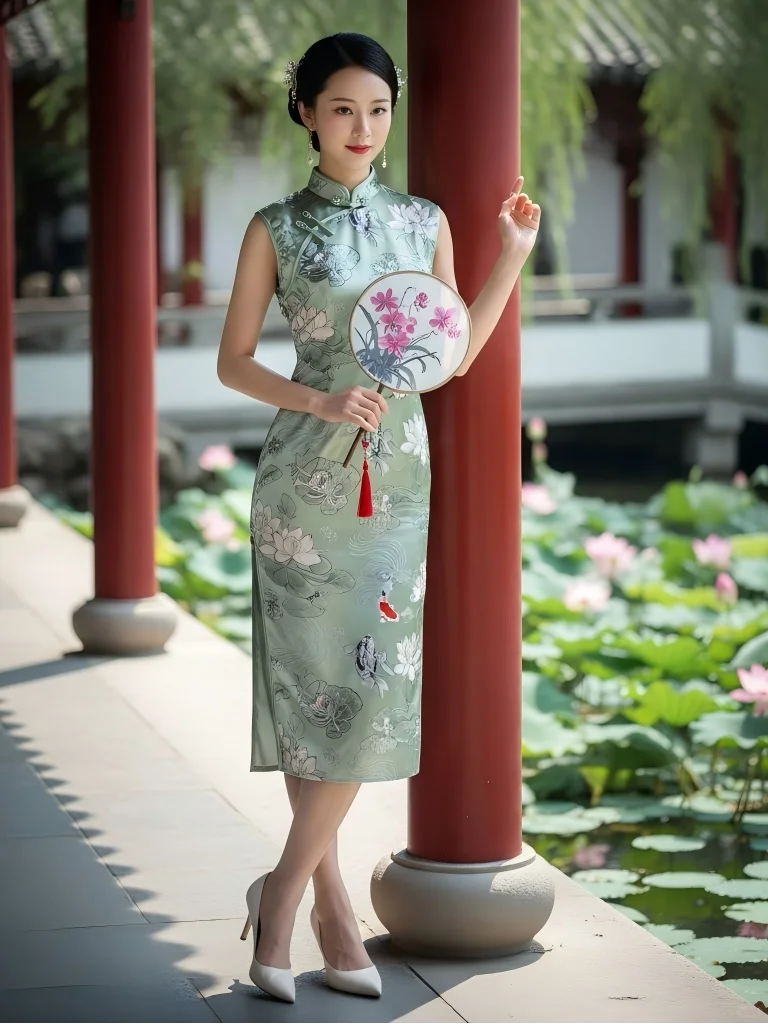 四季里的旗袍美人——夏