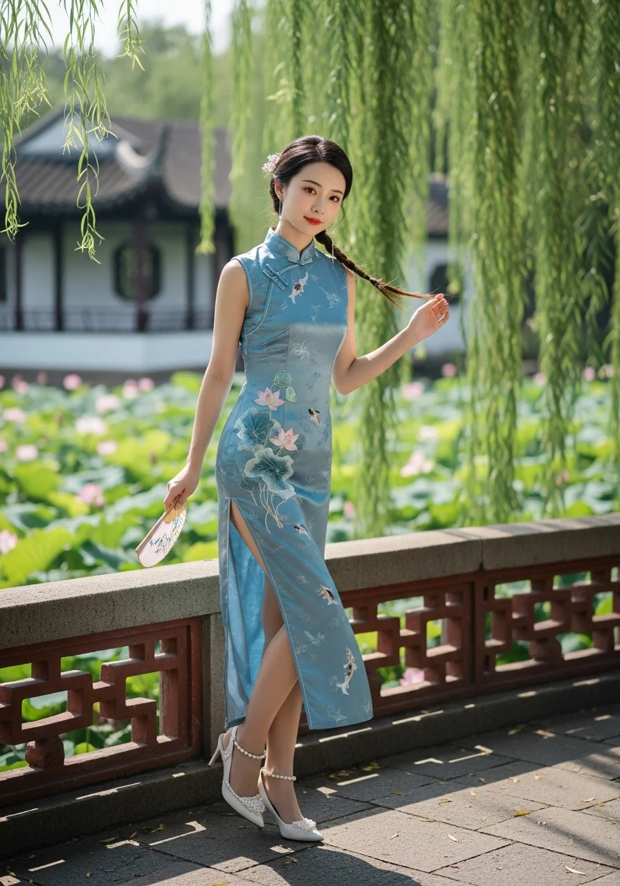 四季里的旗袍美人——夏