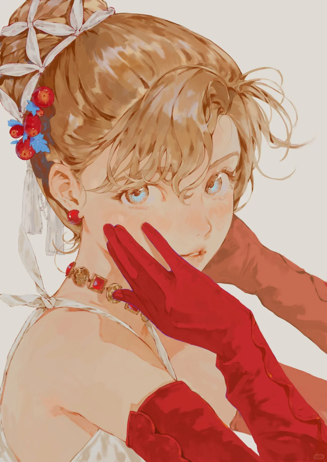 画师moaomao_mo，慵懒又唯美的少女