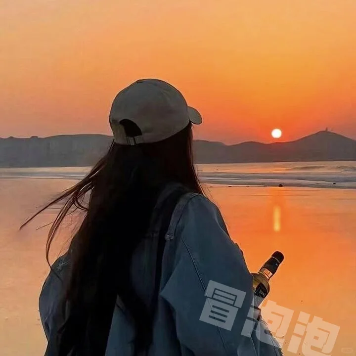 𝗪𝗲𝗖𝗵𝗮𝘁丨落日背影女头