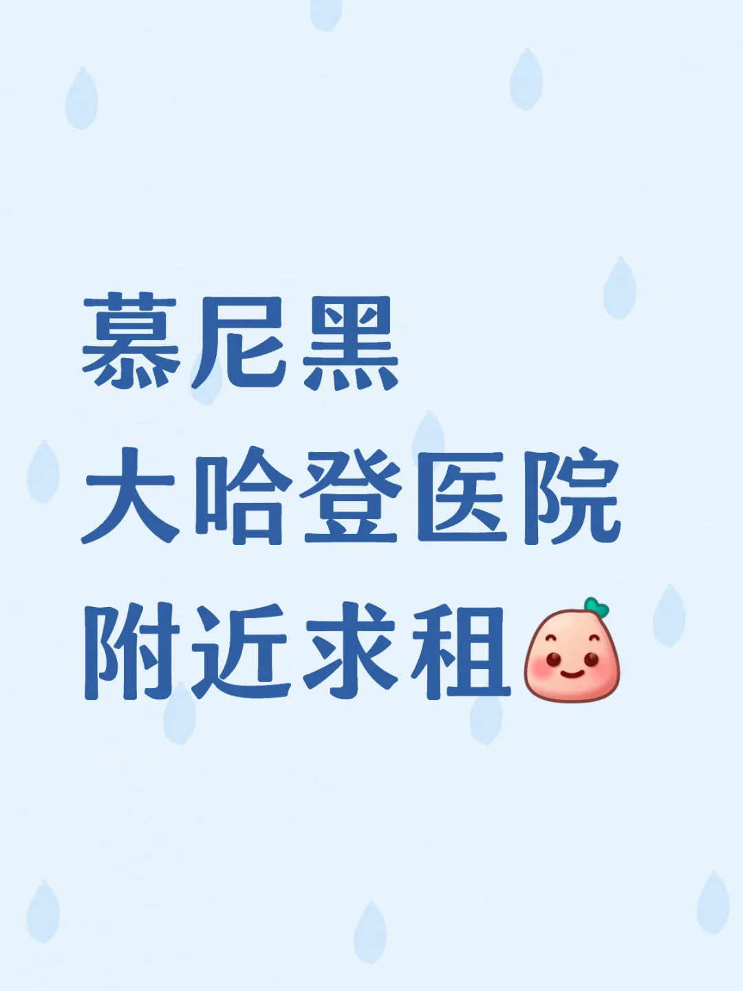慕尼黑大哈登医院附近求租