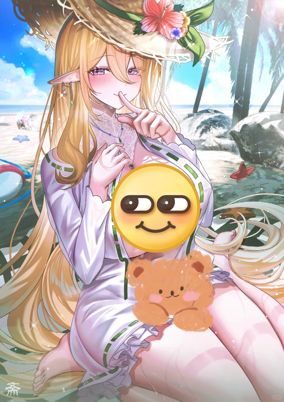 沙滩上的美少女！
