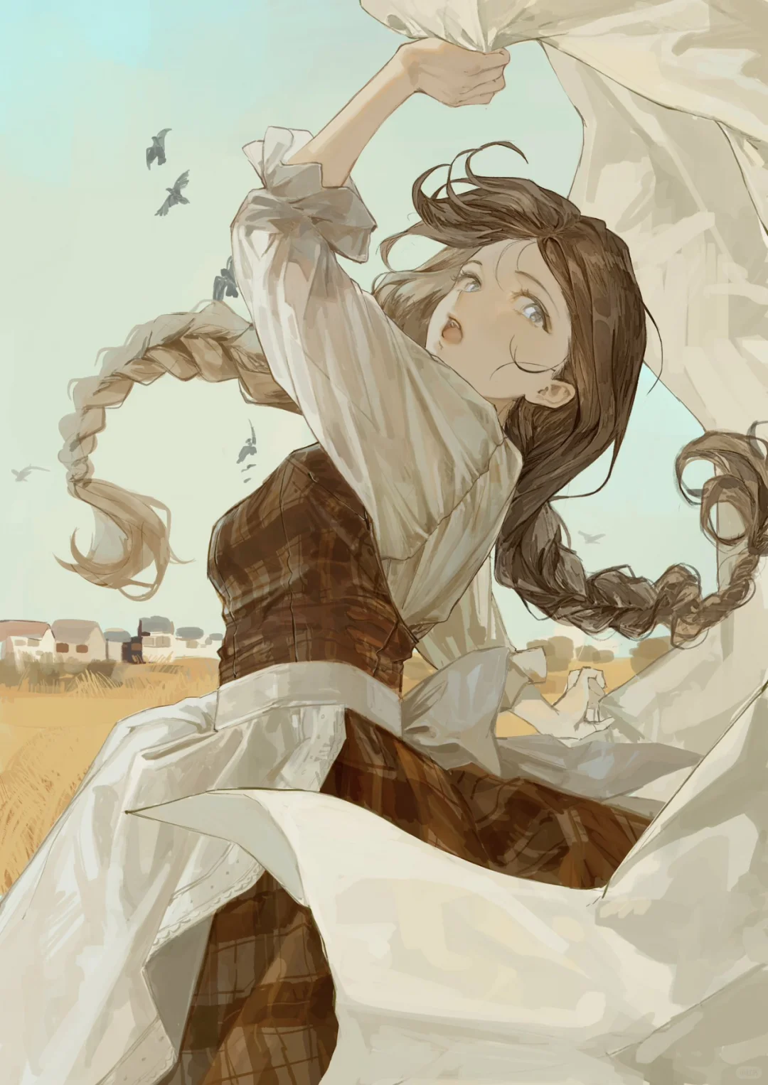 画师moaomao_mo，慵懒又唯美的少女