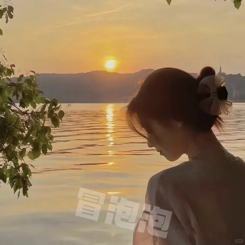 𝗪𝗲𝗖𝗵𝗮𝘁丨落日背影女头