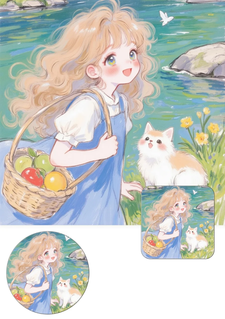 卡通女生头像|闺蜜头像，唯美女生头像！