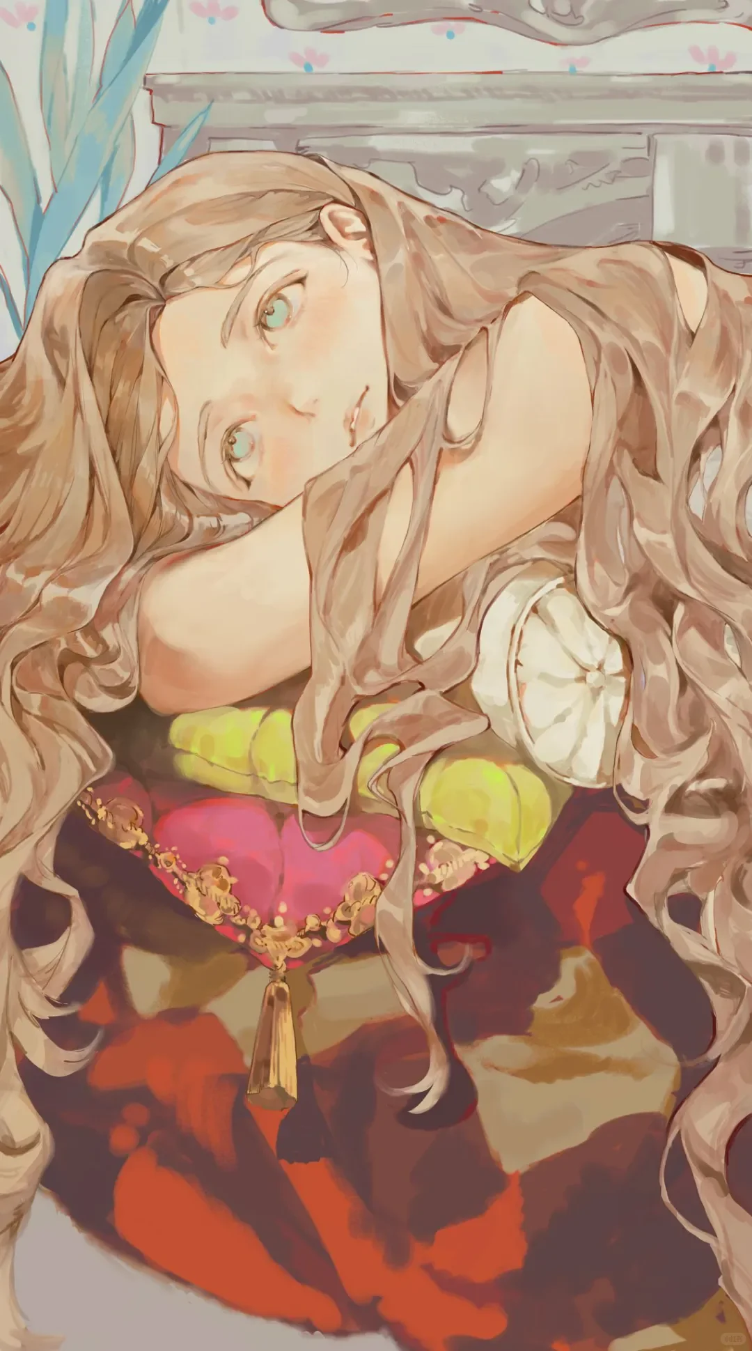 画师moaomao_mo，慵懒又唯美的少女