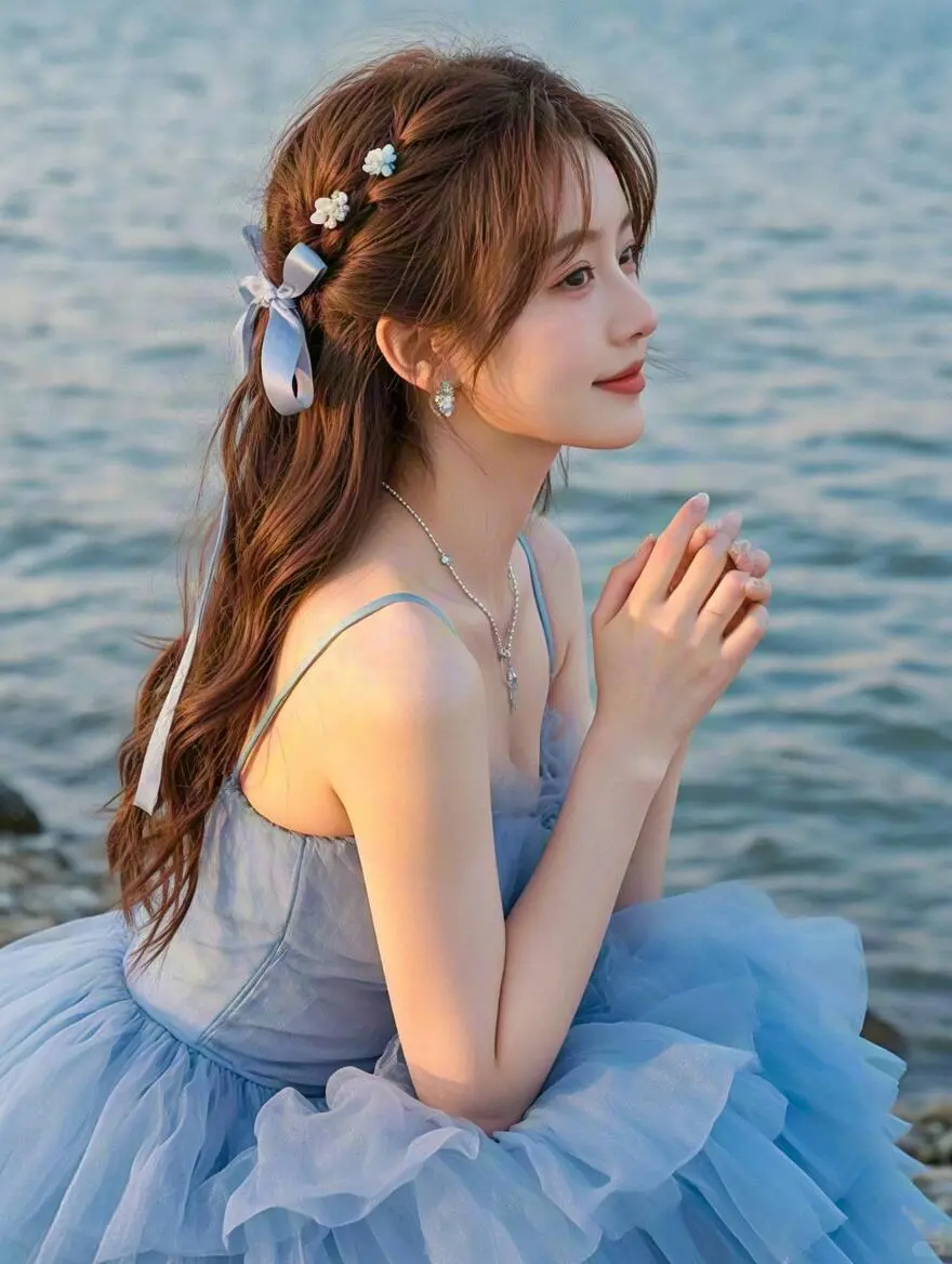 海边女生头像