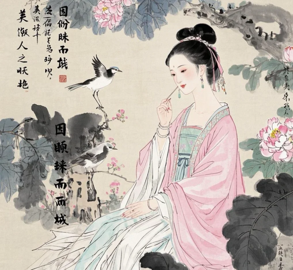 美淑人之妖艳，因盼睐而倾城