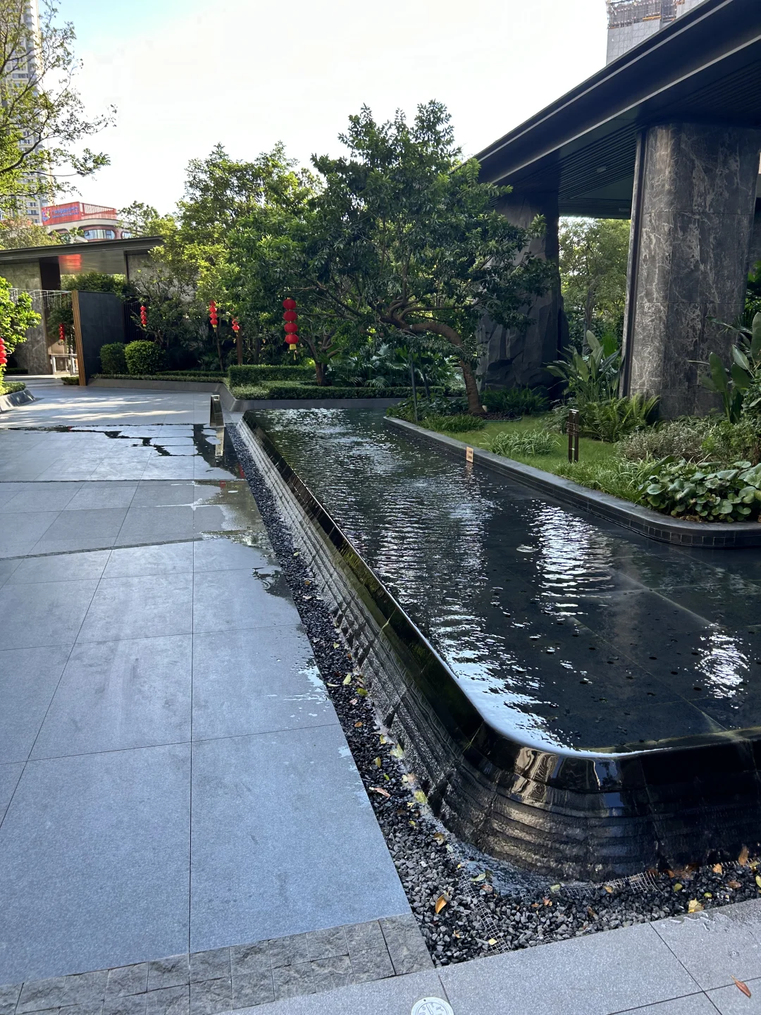 小区楼下的风还挺舒服