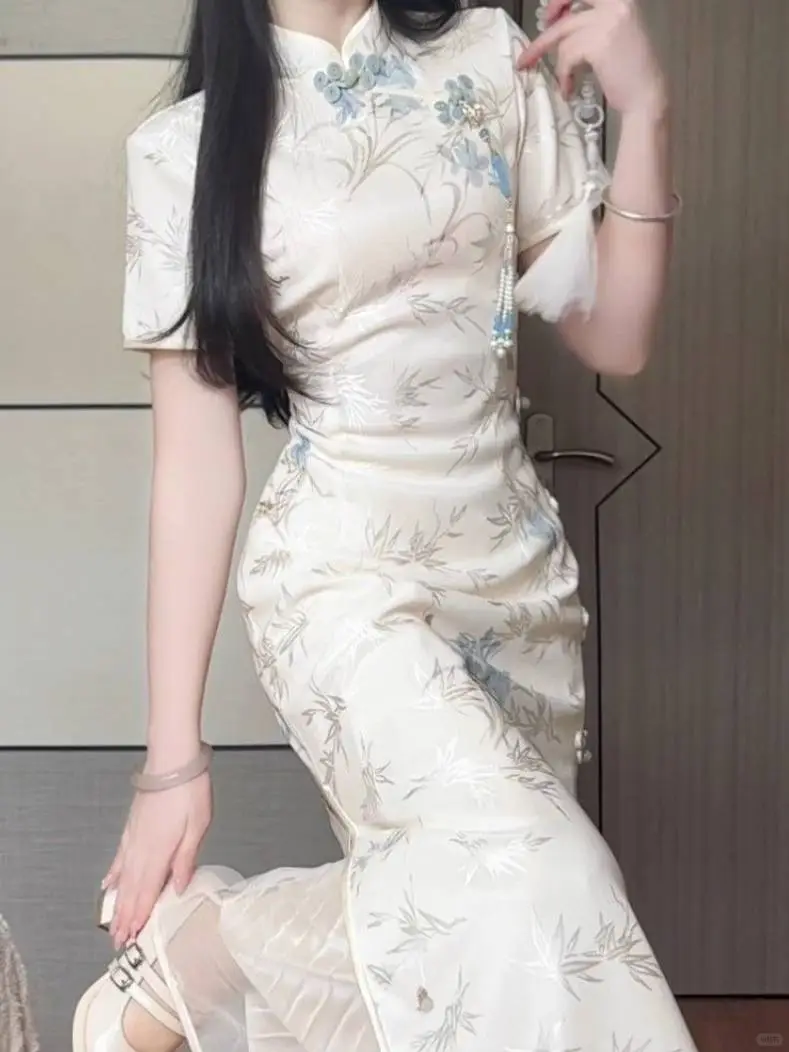 新中式抹茶改良旗袍🍃今夏少女连衣裙！