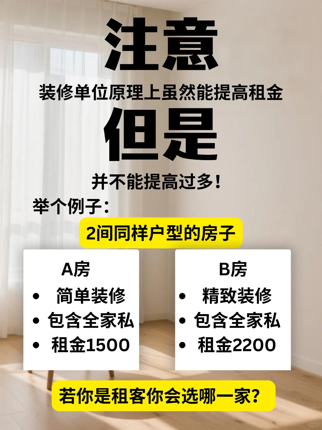 📌买了房打算出租，到底要不要装潢？