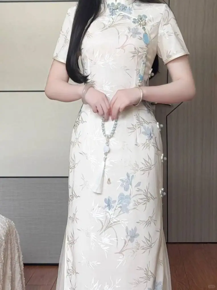 新中式抹茶改良旗袍🍃今夏少女连衣裙！