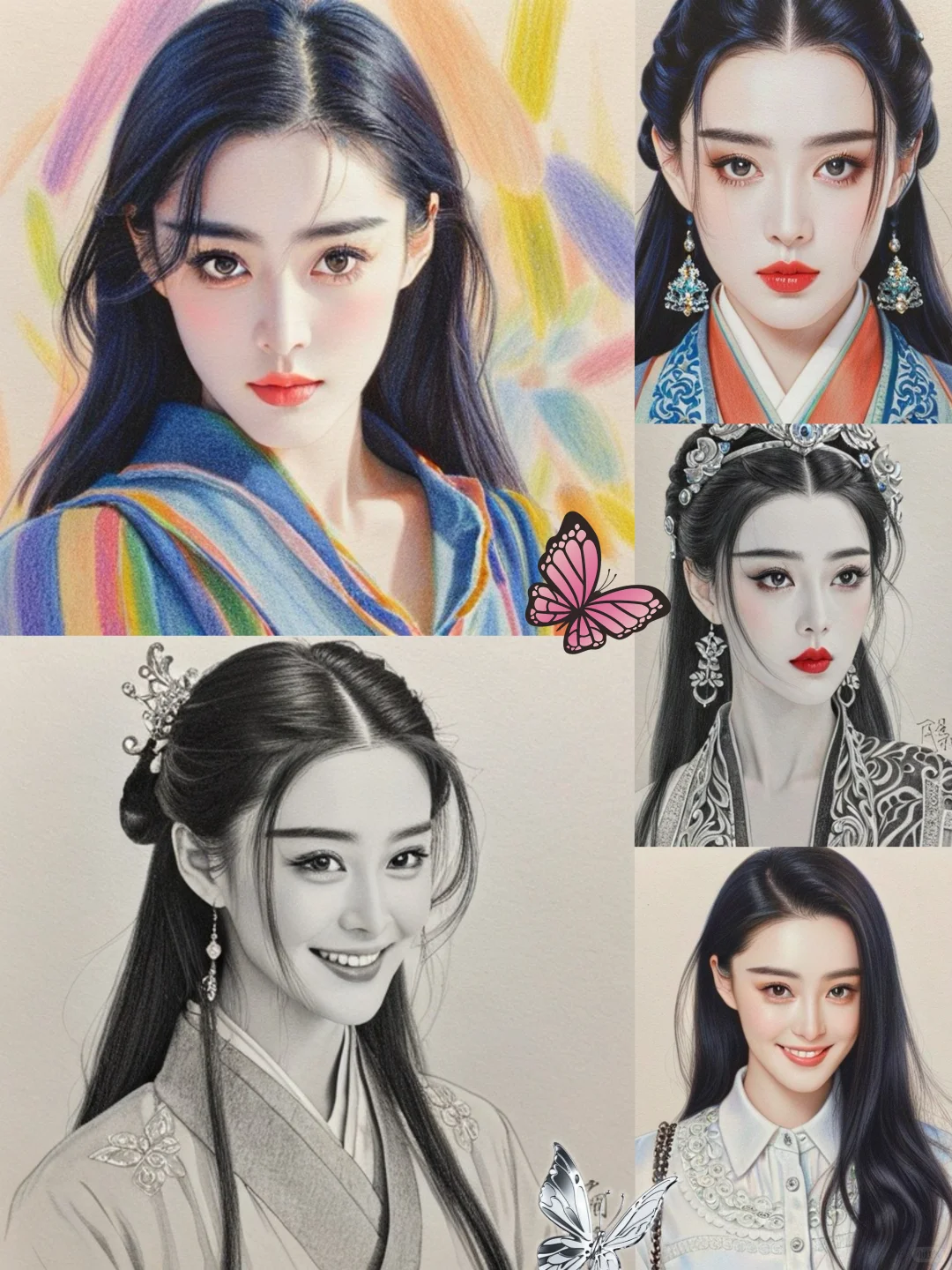她的五官精致又妩媚