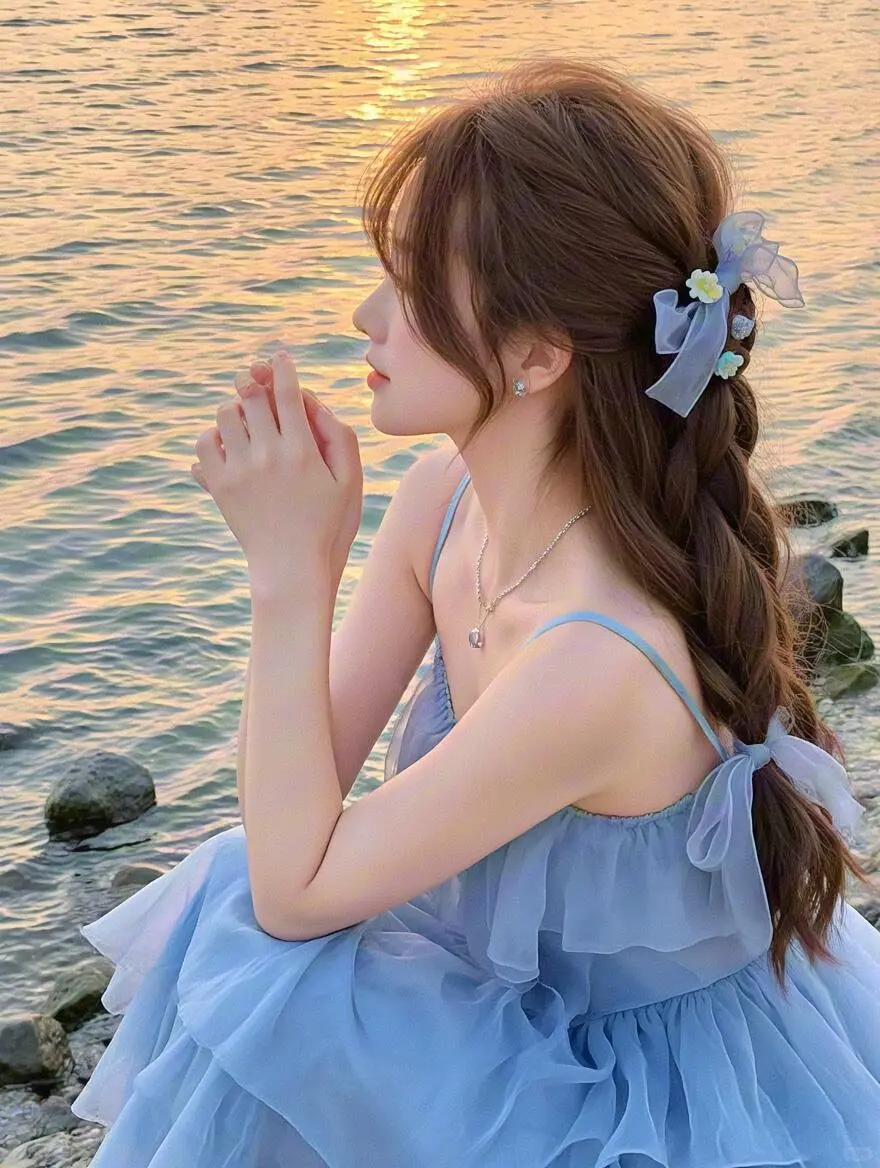 海边女生头像