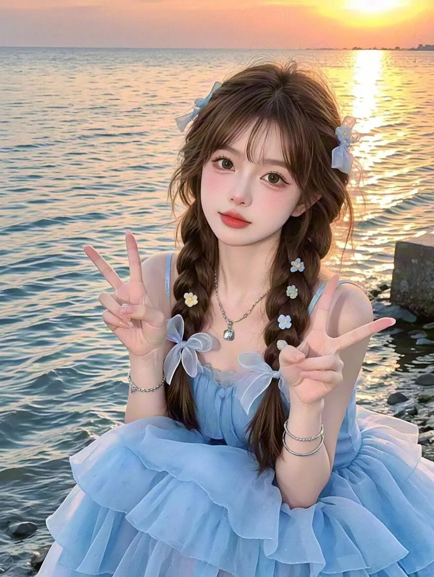 海边女生头像