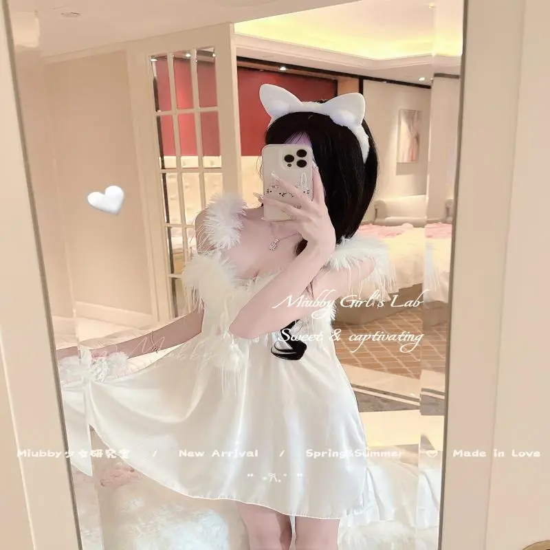 Miubby「纯恋尤物」睡裙外披套装💧