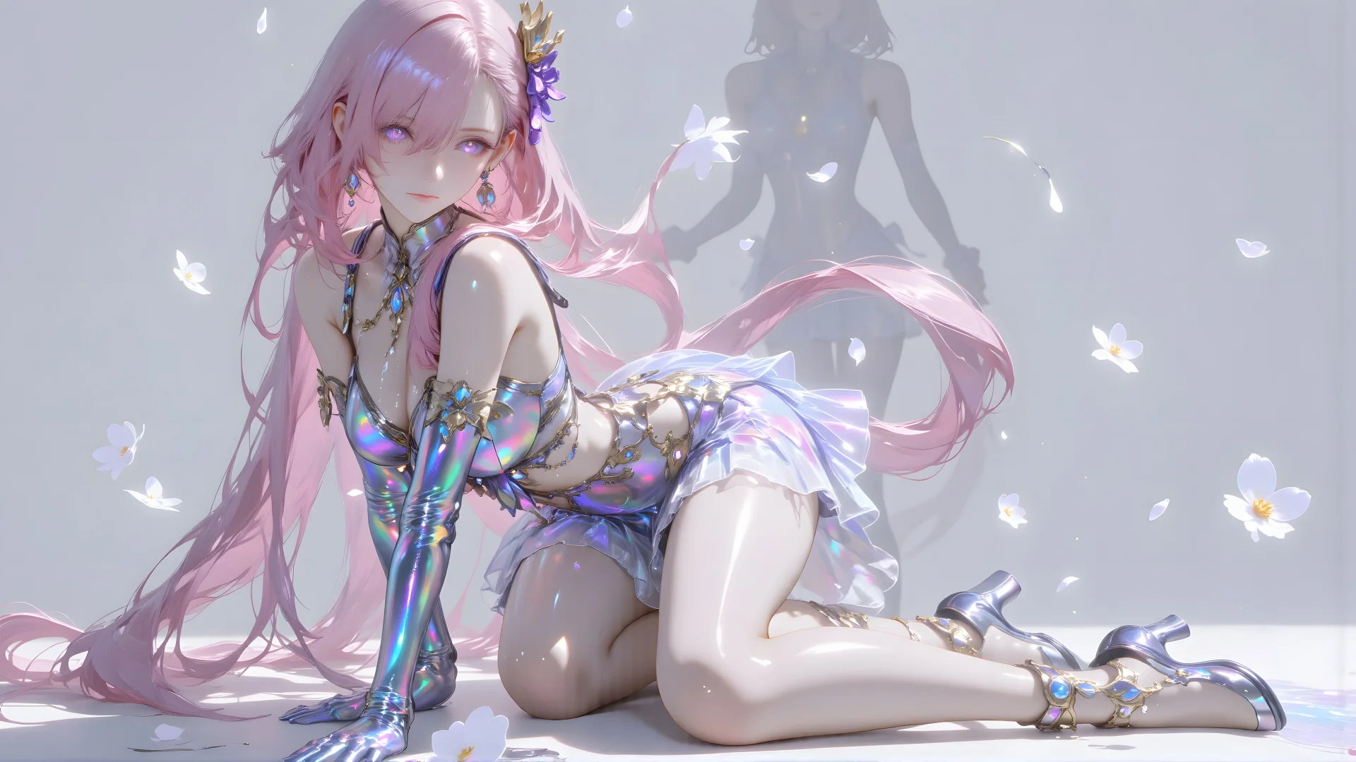 电脑壁纸 02 白色优雅美少女