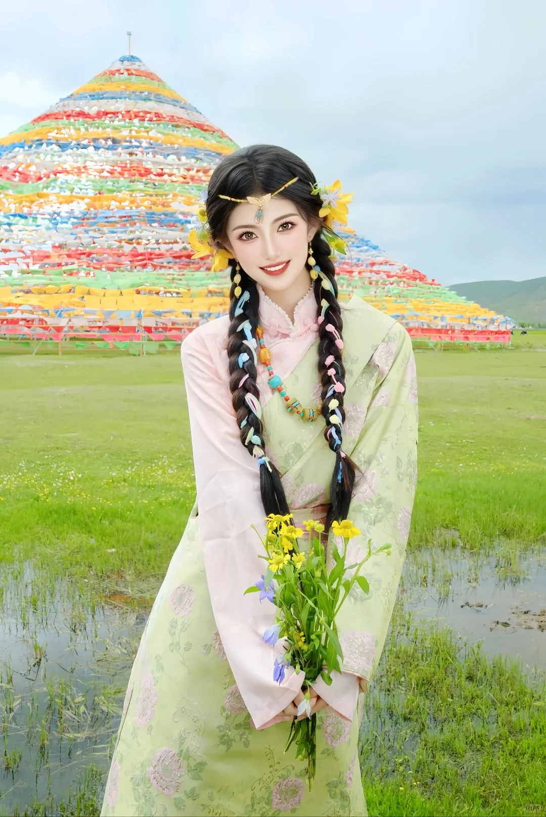 在帕纳海草原🌿做一天藏族公主吧！