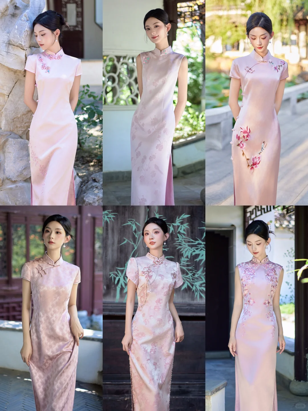 温柔显白的少女感！！被粉色旗袍狠狠圈粉了🌸