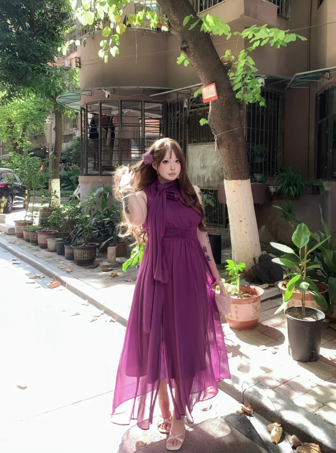 妻とのデート💜微胖清楚系姐姐感穿搭🐾