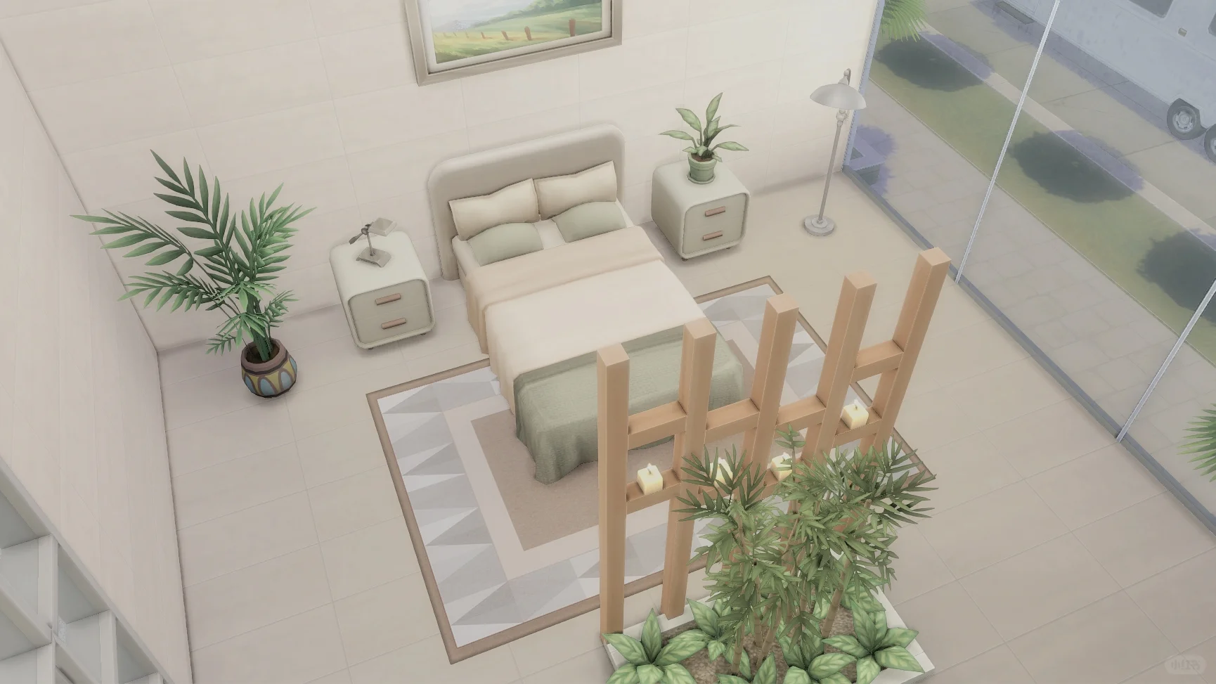 Sims4 NOCC建房：现代风玻璃住宅