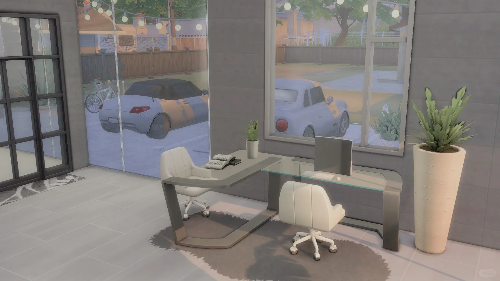 Sims4 NOCC建房：现代风玻璃住宅