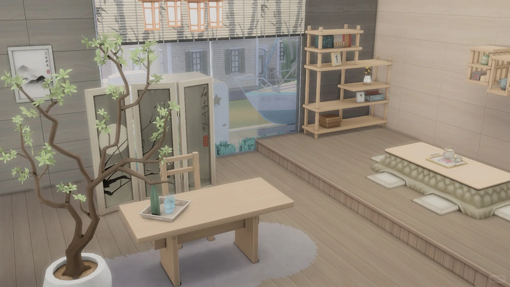 Sims4 NOCC建房：现代风玻璃住宅