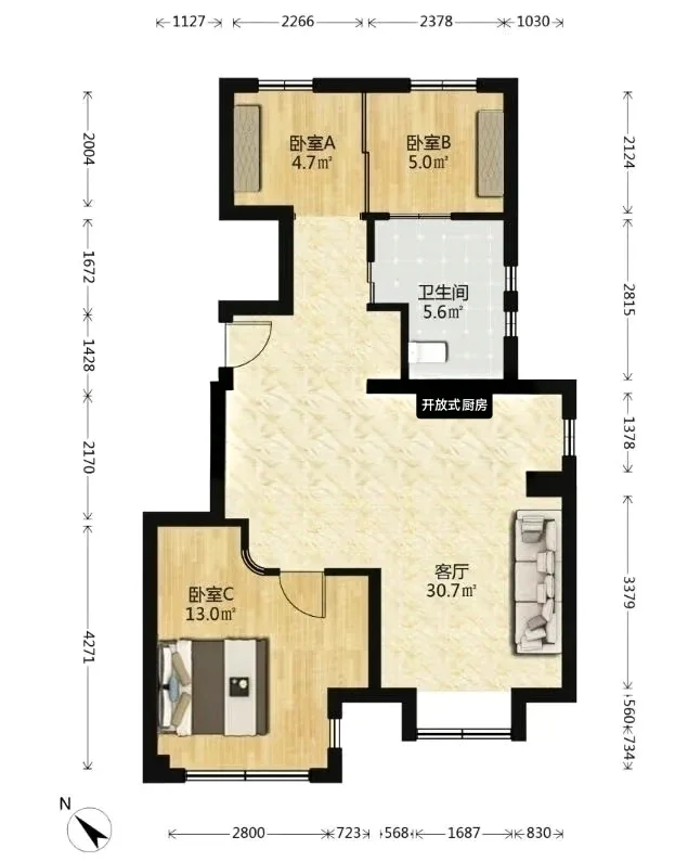 出售北五环外次新房自住房🏠