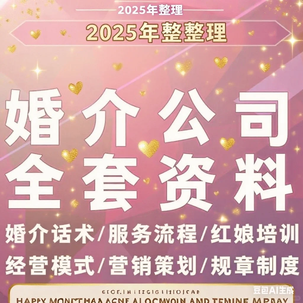 《279套婚介核武器！红娘培训+撩汉话术，签单