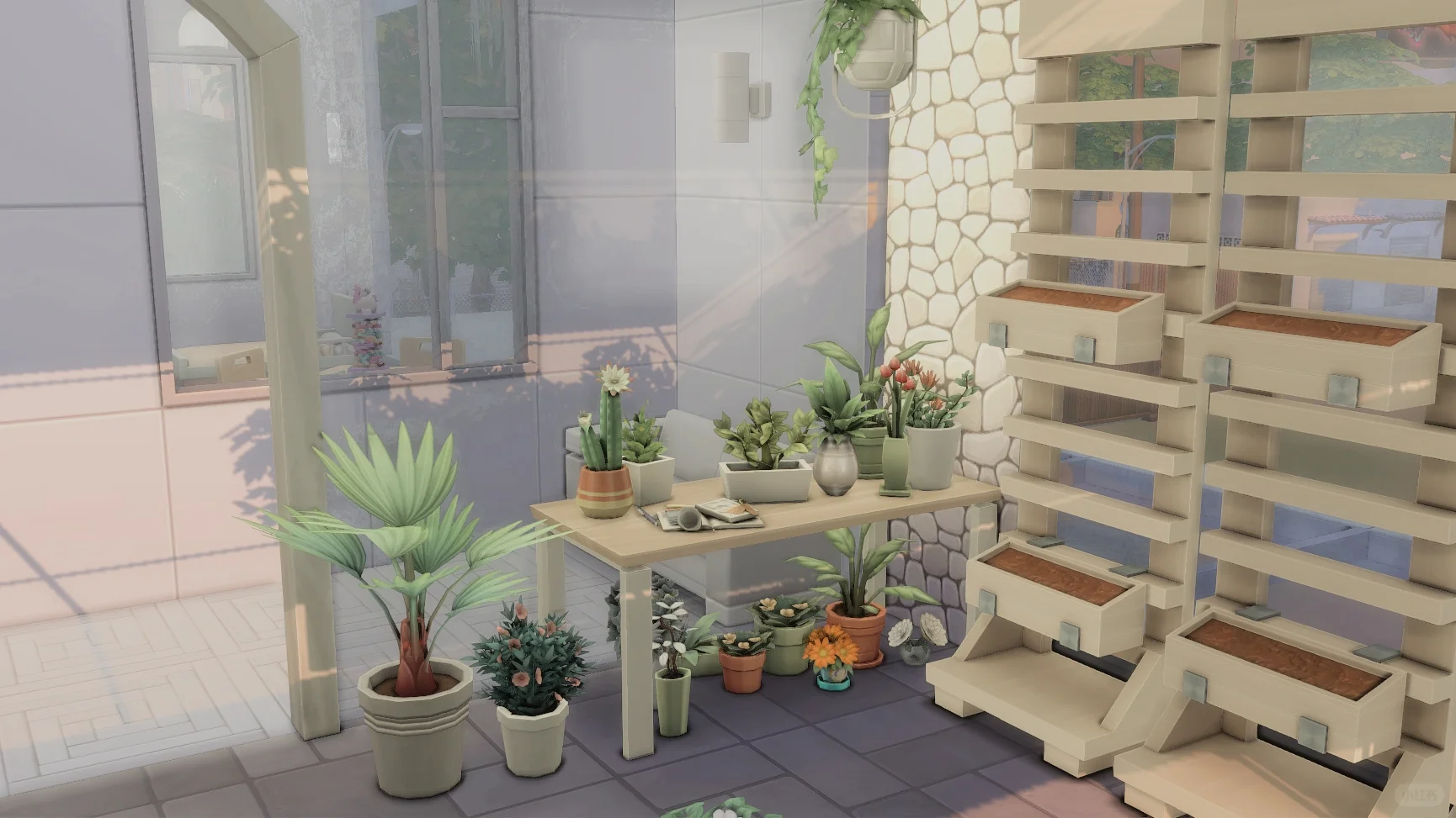 Sims4 NOCC建房：现代风玻璃住宅