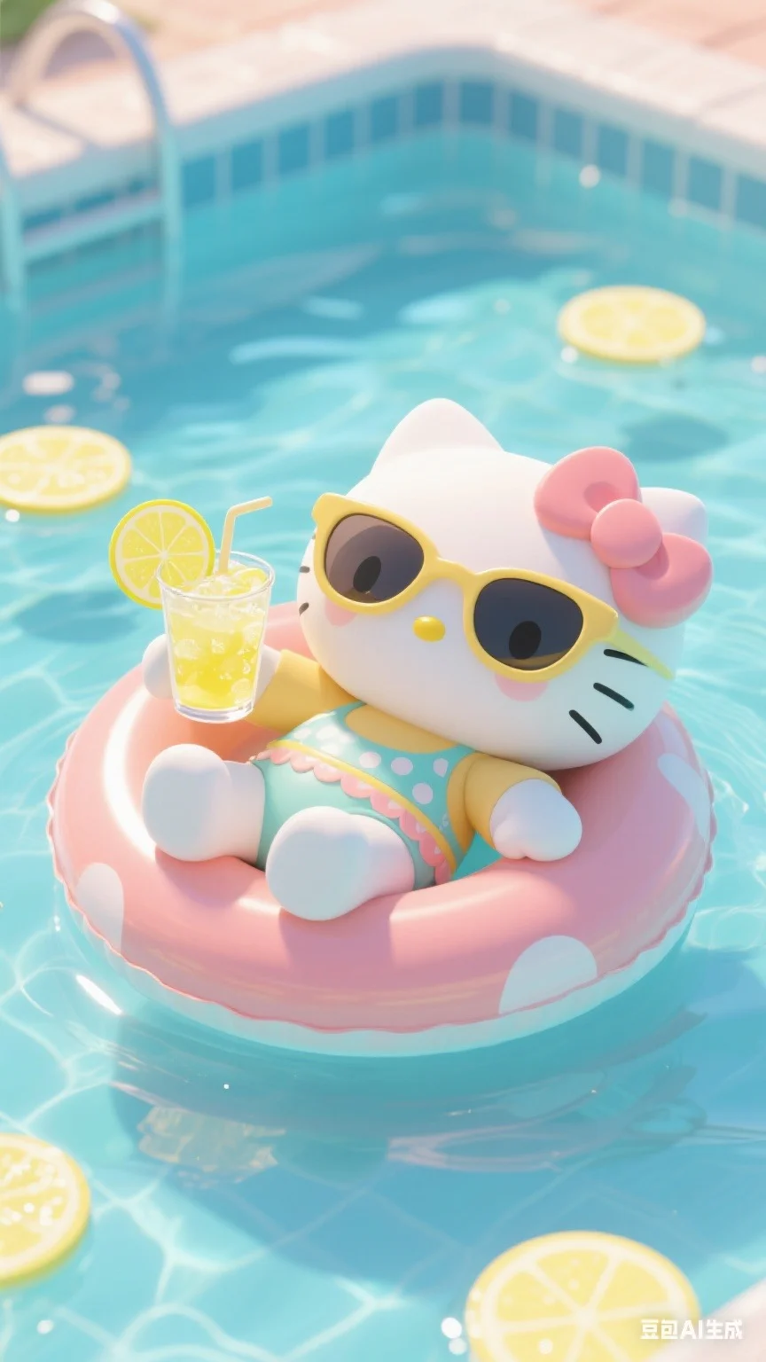 Kitty～🛟🎀🍋🍋‍🟩泳池壁纸头像分享！