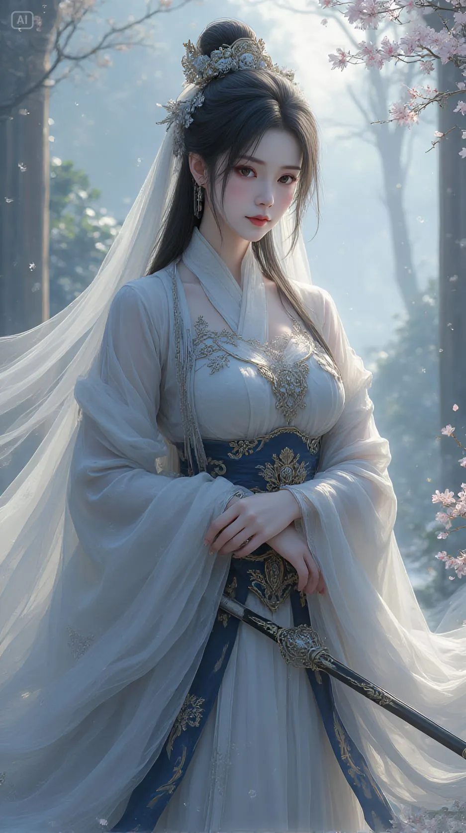 仙女图，清冷系的美