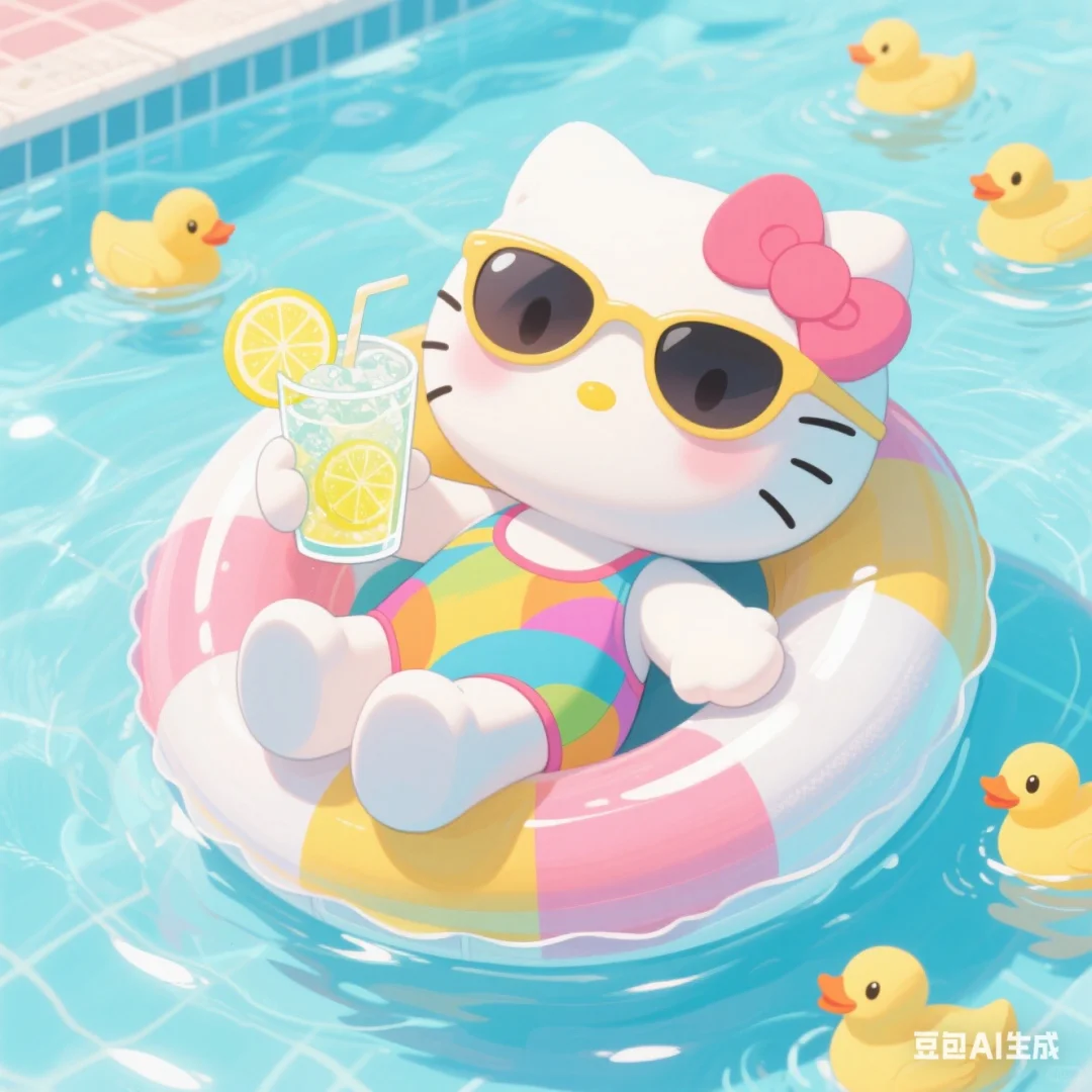 Kitty～🛟🎀🍋🍋‍🟩泳池壁纸头像分享！