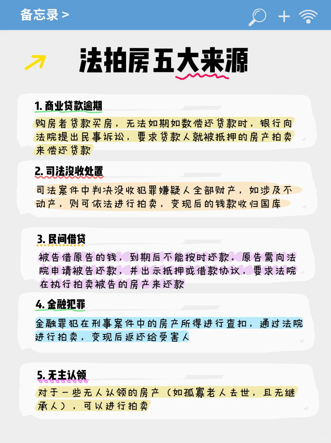 ✅法拍房五大来源