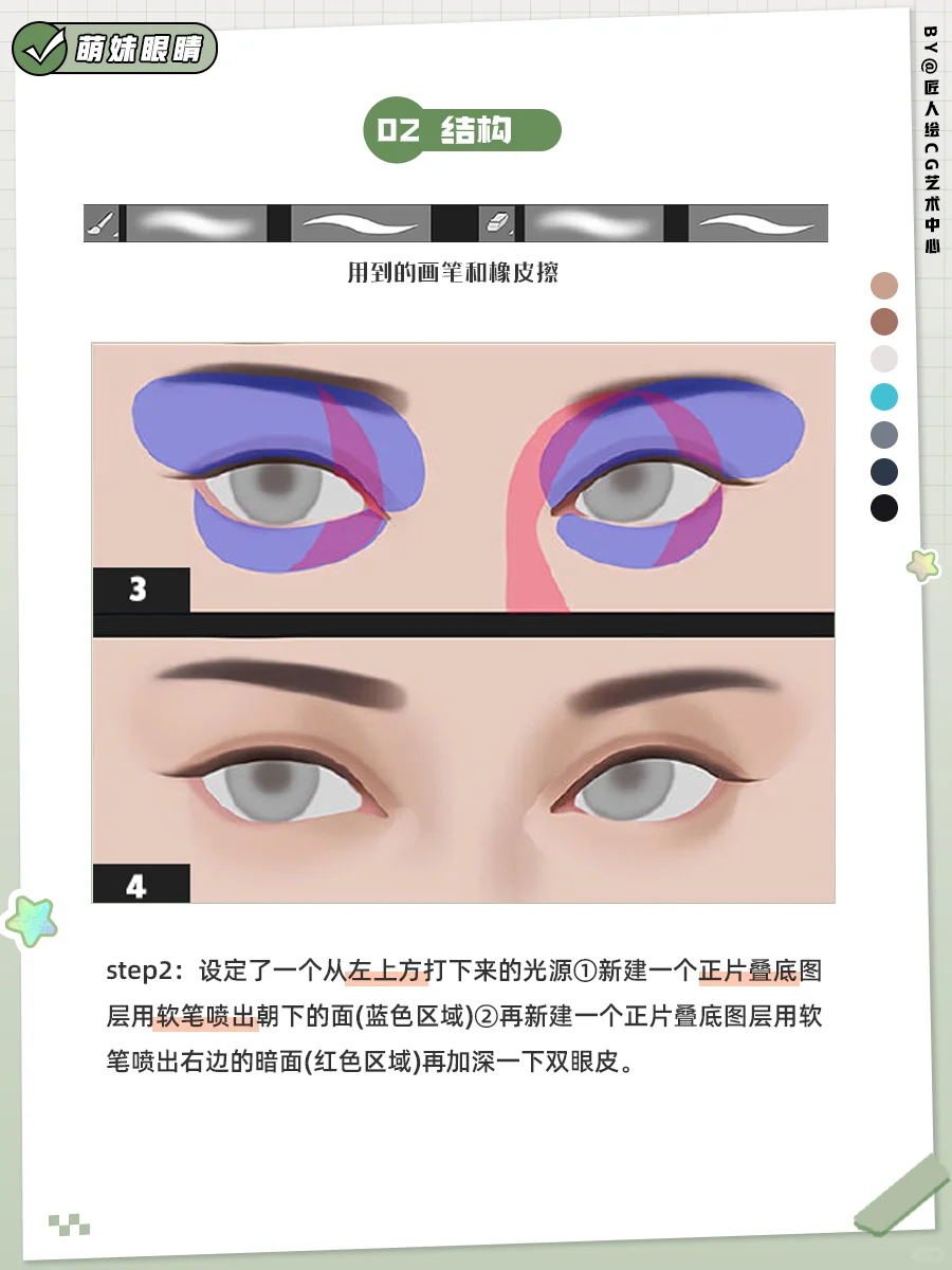【绘画教程】教你画可爱萌妹眼睛