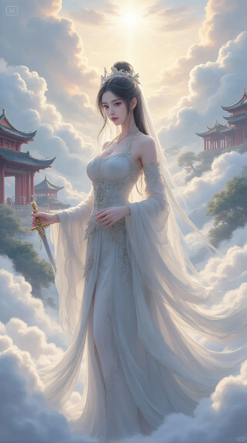 仙女图，清冷系的美
