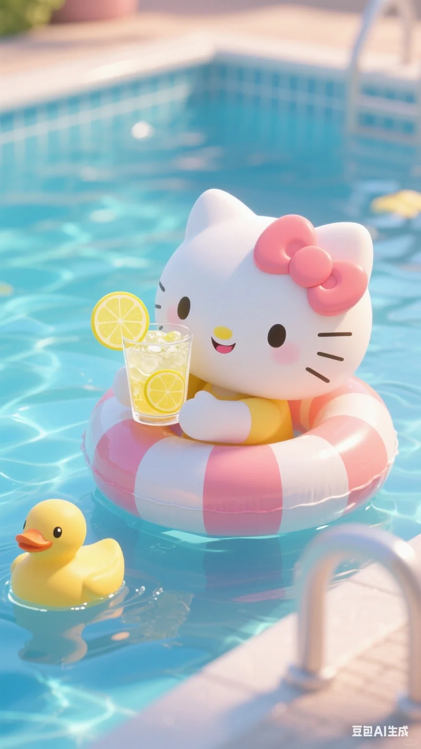 Kitty～🛟🎀🍋🍋‍🟩泳池壁纸头像分享！