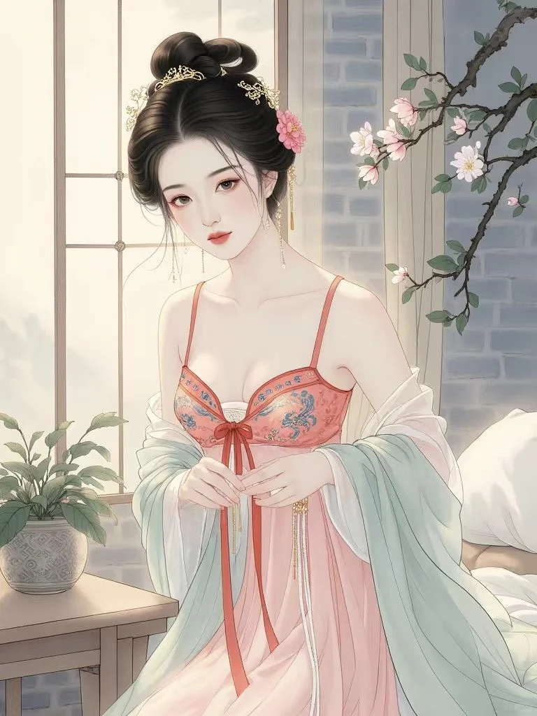 芙蓉帐暖度春宵……。