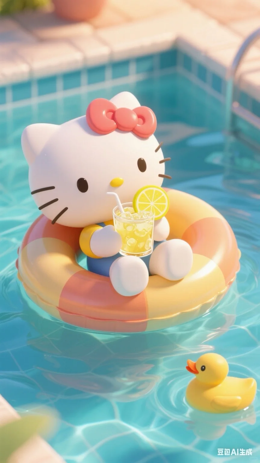 Kitty～🛟🎀🍋🍋‍🟩泳池壁纸头像分享！