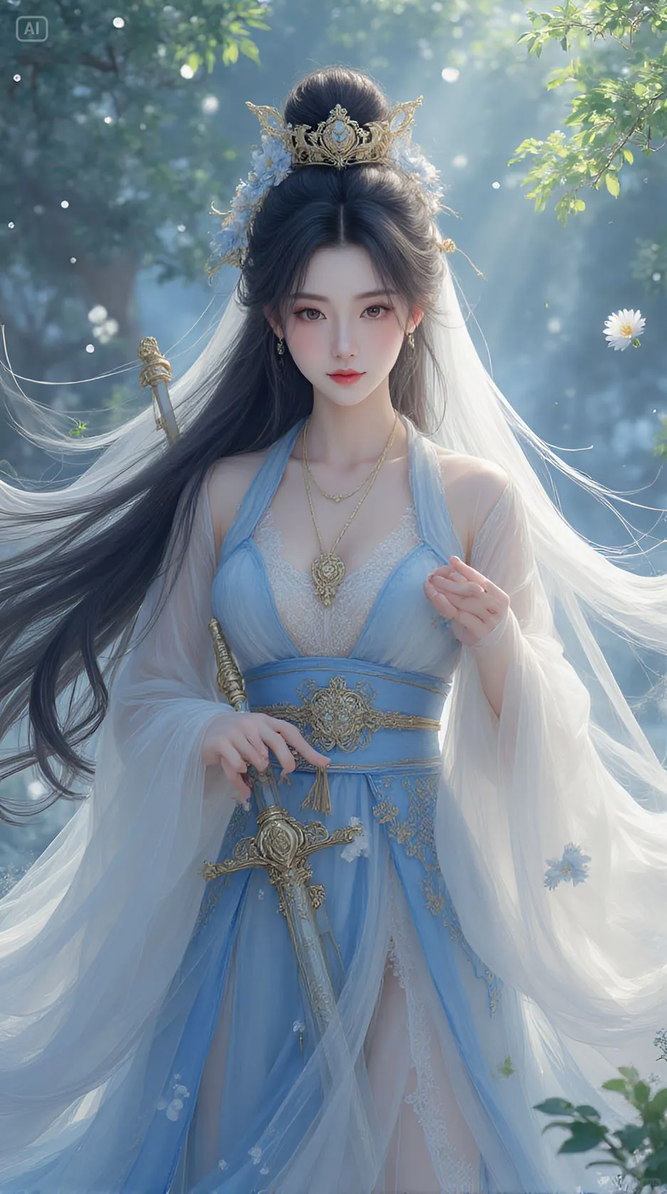 仙女图，清冷系的美