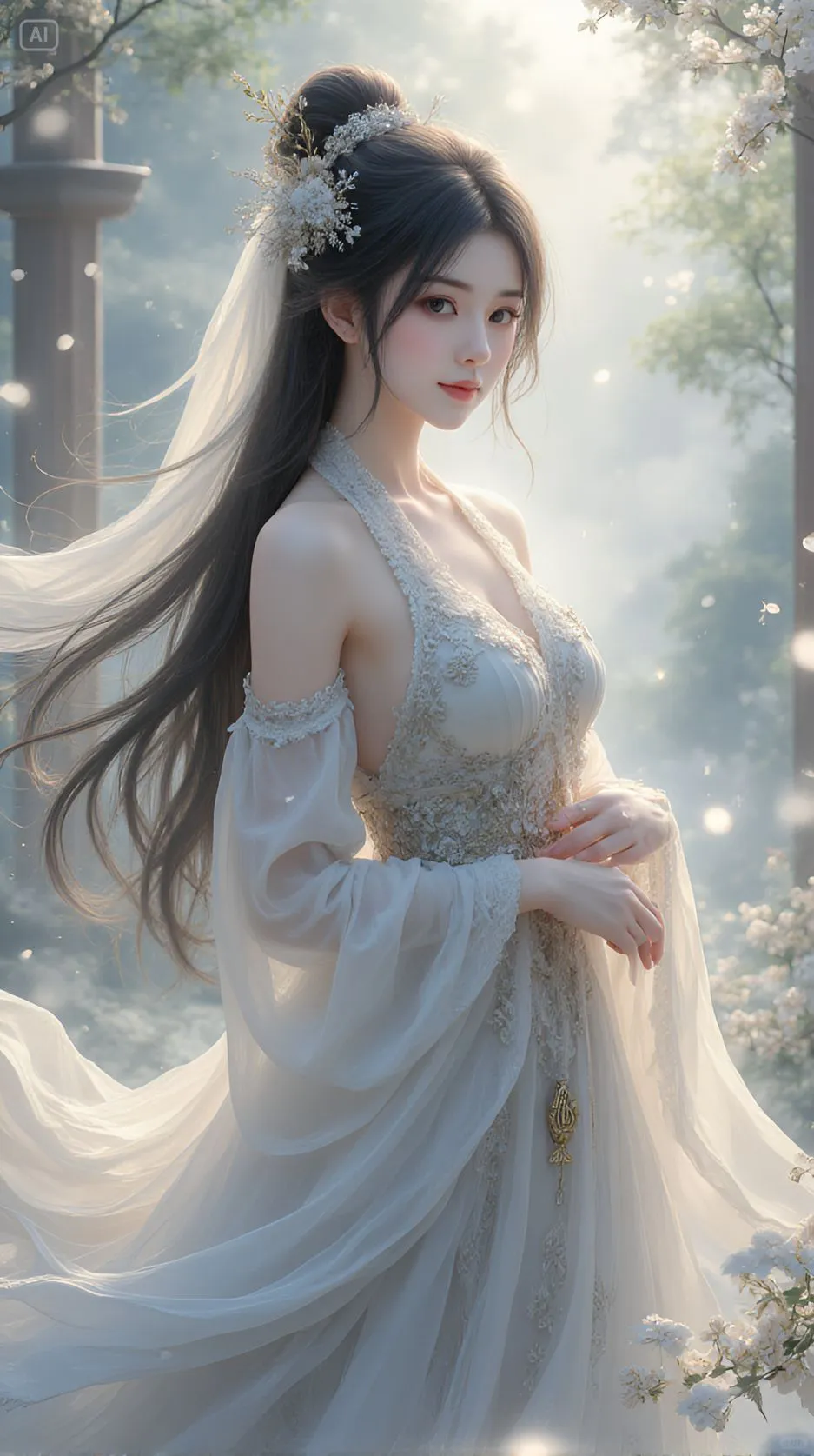 仙女图，清冷系的美