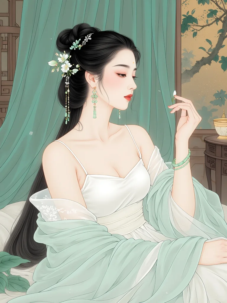 芙蓉帐暖度春宵……。